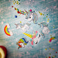 edible unicorn cake topper - horn, rainbow,