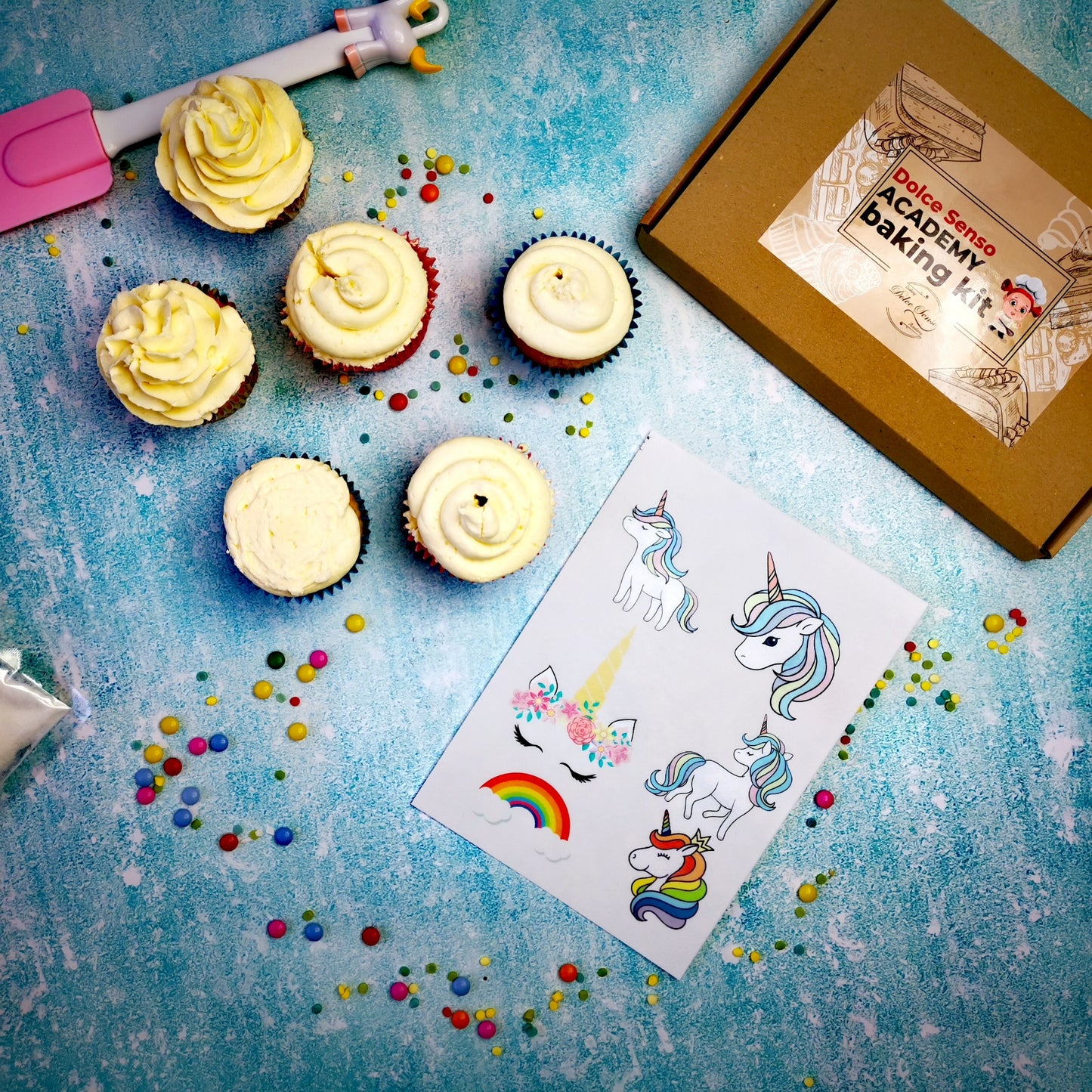Birthday Unicorn Cupcakes Gift - make at home baking kit