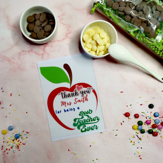 Printed Chocolate Bar - Personalised DIY Teachers Card Kit